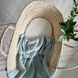 Păturica pentru bebe Cosy, tricotată din bumbac culoare verde mentă